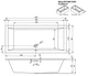 Акрилова ванна Riho Rethink Cubic Plug & Play 200x90 L, пряма з сифоном click/clack + ніжки (BE01005) - зображення 2