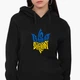 Худи женский Слава Украине Кенгуру (8921-3795-S) Черный S - изображение 1