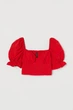 Топ с рукавами-фонариками H&M eur 40 Красный (7134-0933675002) - изображение 1