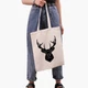 Еко сумка Олень (Deer) (9227-3803-WT) бежева класична - зображення 3