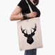 Еко сумка Олень (Deer) (9227-3803-WT) бежева класична - зображення 4