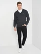 Пуловер чоловічий GANT Extrafine Lambswool V-Neck 8010520 Antracit Melange 2XL - зображення 4