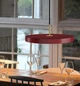 Підвісний світильник UMAGE 17W LED panel built-in, 2m. black textile cord, 3000 K - 1200 lm, Ruby red, D43 x 4 cm - зображення 2