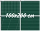 Шкільна дошка расчерченная UkrBoards магнітна для крейди 100х200 см - зображення 1