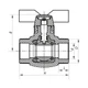 Кран шаровый PPR КШ Koer (бабочка) для горячей воды 20 Koer K0181.Pro KP0234 - изображение 2