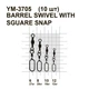 Вертлюг із застібкою безшумний MiniMax YM-3705 №12 10шт - зображення 2