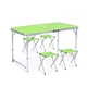 Стол раскладной для пикника и рыбалки Folding Table с 4 стульями Зеленый - изображение 1