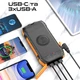 УМБ Promate SolarTank-20PDQi 20000 mAh с солнечной панелью 20W PD USB-C 18W QC USB-A 10W Qi 2xUSB-A Black (solartank-20pdqi.black) - изображение 5