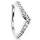 Серьга клипса (обманка) с фианитами для крыла носа Spikes NOCL28-C, фейк-пирсинг - изображение 1