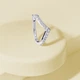 Серьга клипса (обманка) с фианитами для крыла носа Spikes NOCL28-C, фейк-пирсинг - изображение 3