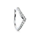 Серьга клипса (обманка) с фианитами для крыла носа Spikes NOCL28-C, фейк-пирсинг - изображение 5