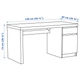 Письмовий стіл IKEA MALM 140х65 см дуб (203.598.23) - изображение 8