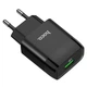 Сетевое зарядное устройство HOCO Glorious single port (1USB, QC3.0/FCP/AFC, 3A, 18W). Black - изображение 3