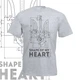 Футболка GBI "Shape of may heart" прямая классика, серый, L,ФС-0261 - изображение 1