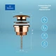 Донный клапан для раковины WELLSEE Drainage System 182142000 универсальный - изображение 6