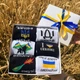 Бокс подарочный средних патриотических мужских носков с украинской символикой демисезонных 40-44 6 пар черно-белые - изображение 1