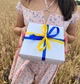 Бокс подарочный средних патриотических мужских носков с украинской символикой демисезонных 40-44 6 пар черно-белые - изображение 3