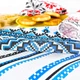 Рушник вафельний 50*70 Укр. рушник синій (08-13398*001) TM IDEIA - зображення 2