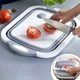 Разделочная контейнер-доска раскладная на кухню для нарезки и мойки 2 в 1 (248867) - изображение 4