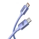 Кабель для швидкого заряджання Baseus Crystal Shine Series Type-C to Type-C 100W 2m Purple (CAJY000705) - зображення 2