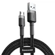 MicroUSB кабель 2,4A Baseus Cafule Data microUSB to USB 1m Grey+Black (CAMKLF-BG1) - изображение 1