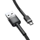 MicroUSB кабель 2,4A Baseus Cafule Data microUSB to USB 1m Grey+Black (CAMKLF-BG1) - изображение 6
