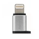 Перехідник адаптер Remax RA-USB2 MicroUSB на Lightning для iPod, iPhone, iPad Сріблястий - зображення 1