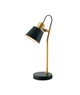Настільна лампа Zambelis 20217 , L: 17cm H: 42cm ,Black Matt - Gold Matt 1xE14 - зображення 1