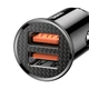 Автомобильное зарядное устройство Baseus Circular Plastic A+A 30W Dual QC3.0 Черный (CCALL-YD01) - изображение 1