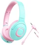 Дитячі дротові навушники Picun Q5 Mint Pink - зображення 2