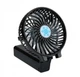Портативный ручной вентилятор handy mini fan с аккумулятором 18650, черный со складной ручкой - изображение 2