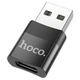 Перехідник HOCO UA17 USB2.0 Male to Type-C Female Чорний - зображення 1