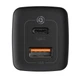 Сетевое зарядное устройство Baseus GaN Lite 1USB + Type-C 65W CCGAN2L-B01 Black - изображение 3