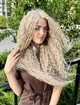 Парик на сетке Lace Wig KELLY № APRIC длинный пшенично-пепельный, термостойкое волокно - изображение 5
