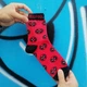 Носочки с принтами лого Дэдпул и надпись Deadpool красно-черные Розмір 25-27 - изображение 3