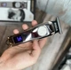 Беспроводная машинка триммер для стрижки волос бороды и тела Rozia HQ 308 Pro Серебристый + 5 насадок - изображение 4