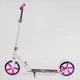 Дитячий двоколісний самокат Best Scooter R-17025 зі складною конструкцією та сталевою рамою, Біло-рожевий - зображення 3