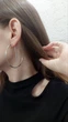 Серьги кольца джекетами ER0011 DeKolie серебристые - изображение 2