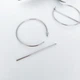 Серьги кольца джекетами ER0011 DeKolie серебристые - изображение 4