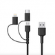 Кабель AUKEY 3-in-1 USB 2.0 A to Lightning/USB-C/Micro-USB Cable 1.2 m / 4ft (CB-BAL5) - изображение 1