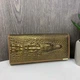 Кошелек клатч женский кожаный под рептилию Золотистый - изображение 1