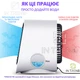 Мини кондиционер Air Cooler M201 Белый портативный USB охладитель с подсветкой - изображение 6