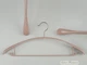 Плечики вешалка Hanger OVL45 45 см металлическая в силиконовом покрытии широкая бежевого цвета - изображение 1