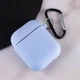 Чехол для AirPods 1/2 Epik Silicone Microfiber Series Голубой/Lilac Blue - изображение 3