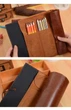 Кожаный пенал (кожзам) в форме свитка Discountheh ZHHAQ92G11680 Коричневый - изображение 6