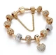 Женский браслет YADA с Шармами Luxury Crystal в стиле ПаНдОрА Золотистый Gold - изображение 5