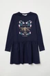 Сукня довгий рукав Метелик синій H&M 92см (40006485) - зображення 1