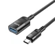 Кабель Hoco Type-C для USB femme charging data sync extension cable U107 |1.2M, OTG USB3.0, 3A| 5 Gbps - зображення 2