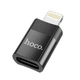 Переходник адаптер Type C на Lightning для iPhone HOCO adapter (2A, USB2.0). Black - изображение 1