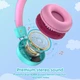 Светящиеся наушники детские беспроводные гарнитура с подсветкой Bluetooth New Bee KH22B Mint - изображение 6